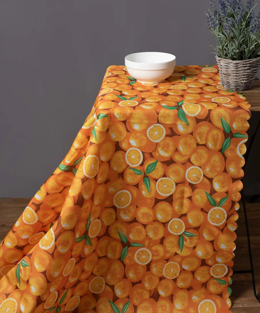 Αλέκιαστο τραπεζομάντηλο 418 (170cm x 220cm) πορτοκαλί