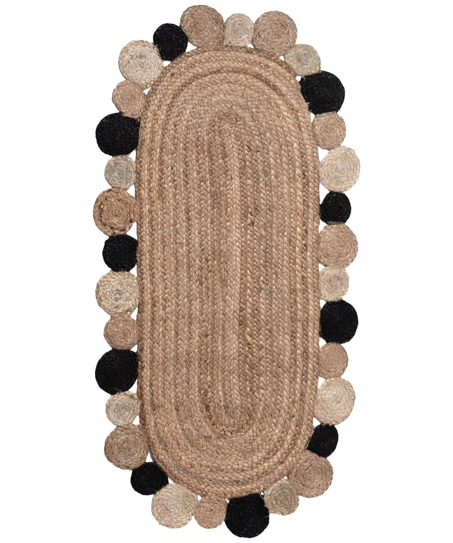 Χαλί γιούτα 1735 (70cm x 160cm) black