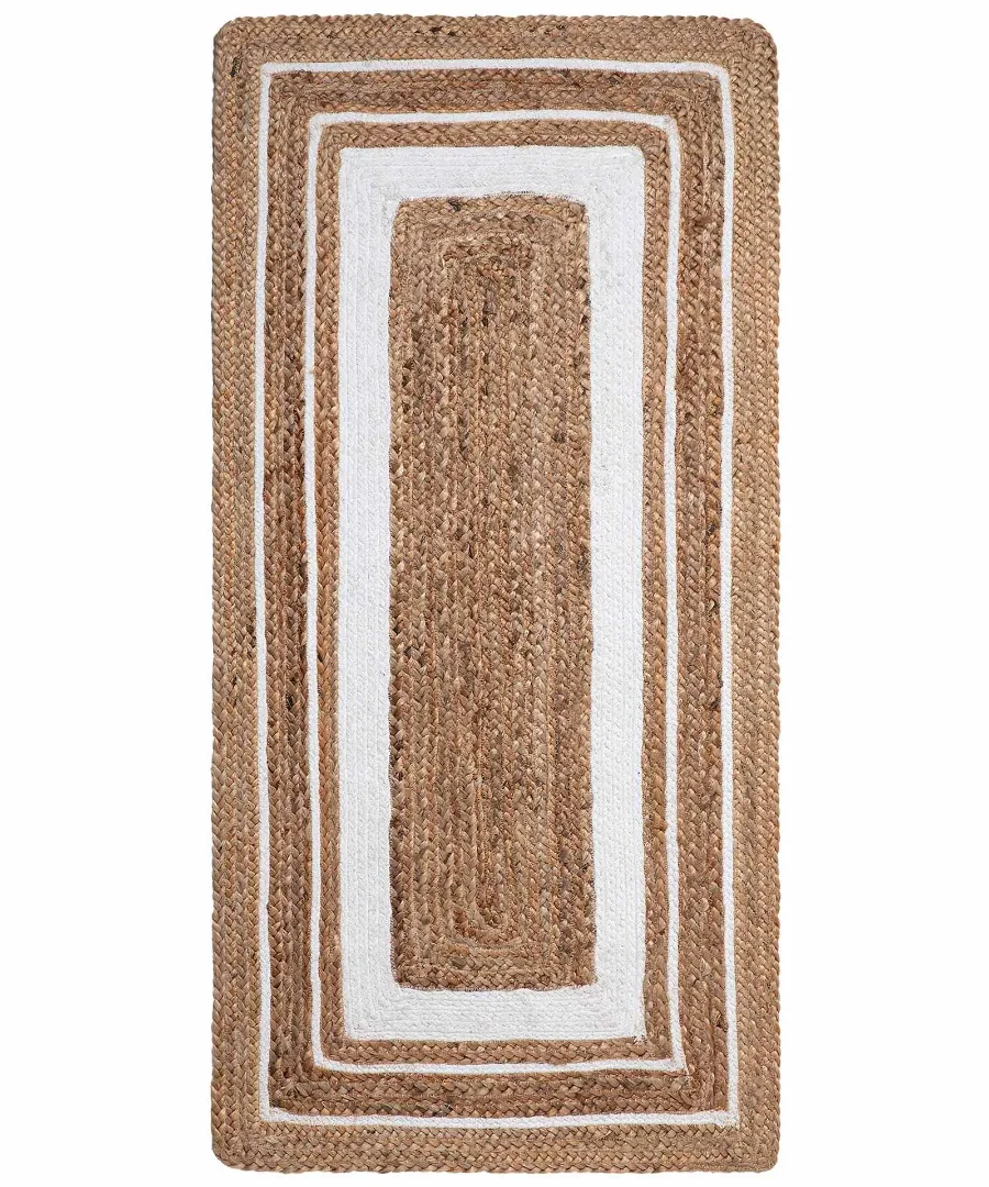 Χαλί γιούτα 1727 (160cm x 230cm) natural/white