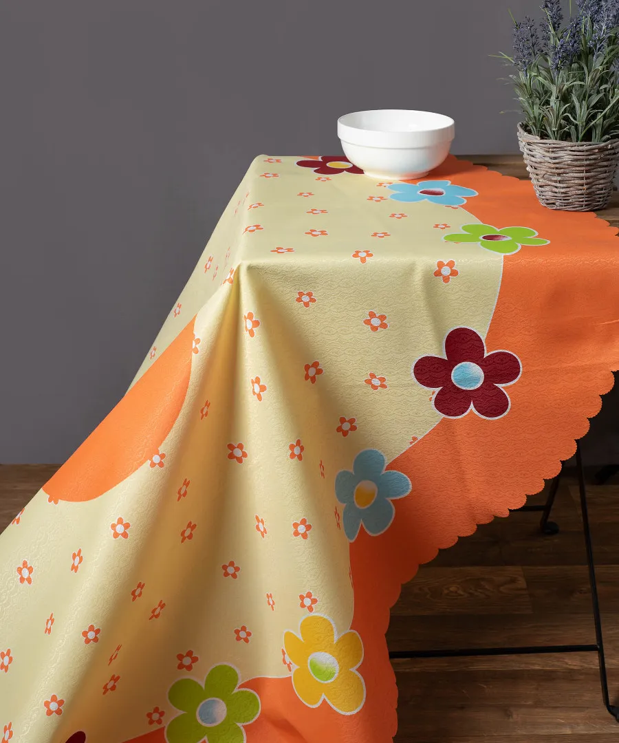 τραπεζομάντηλα 177 ( 150cm ροτόντα) πορτοκαλί