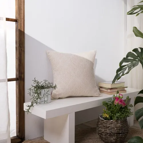 Μαξιλαροθήκη Treviso 01 - 65x65cm δαπέδου με γέμιση 