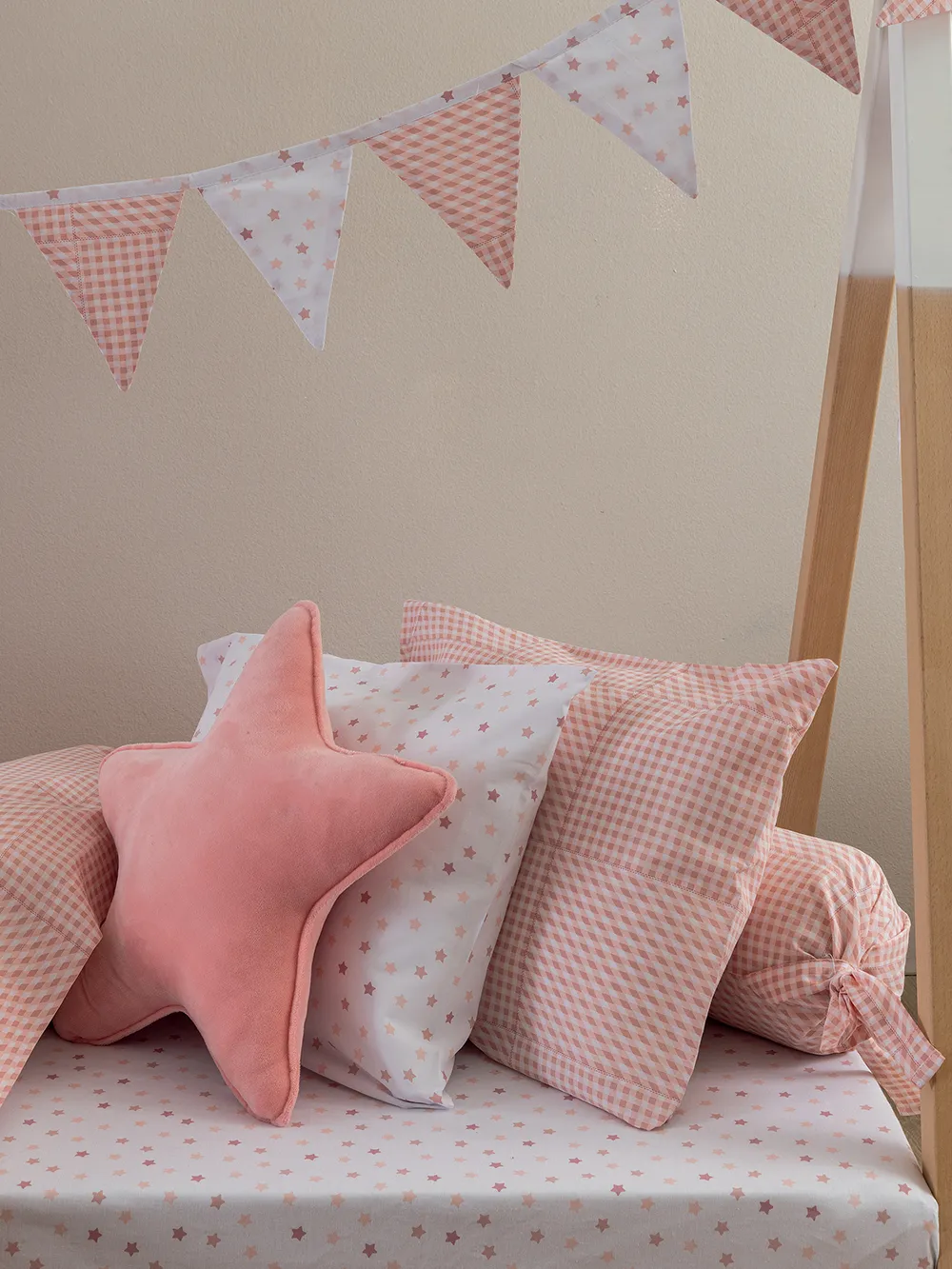 Σεντόνι Κούνιας 130x170 BB101 ROSE Χωρίς Λάστιχο