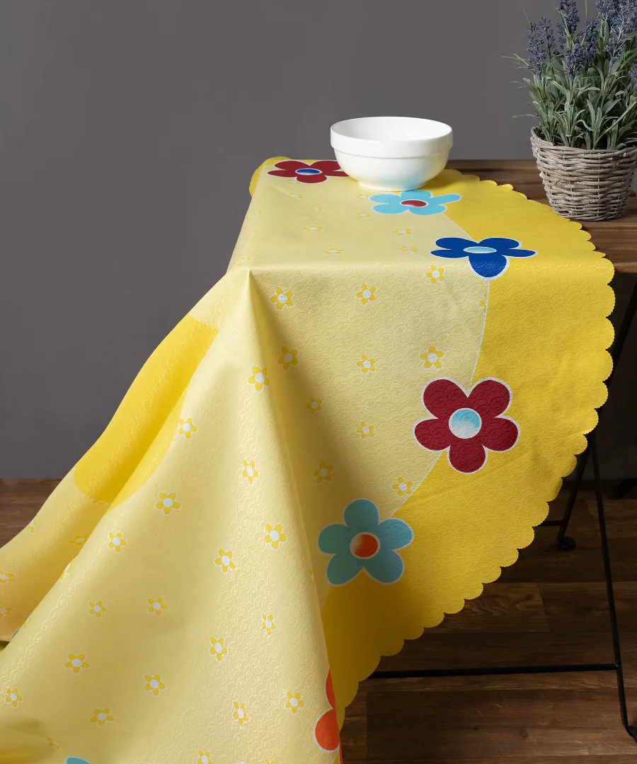 τραπεζομάντηλα 177 ( 150cm ροτόντα) κίτρινο