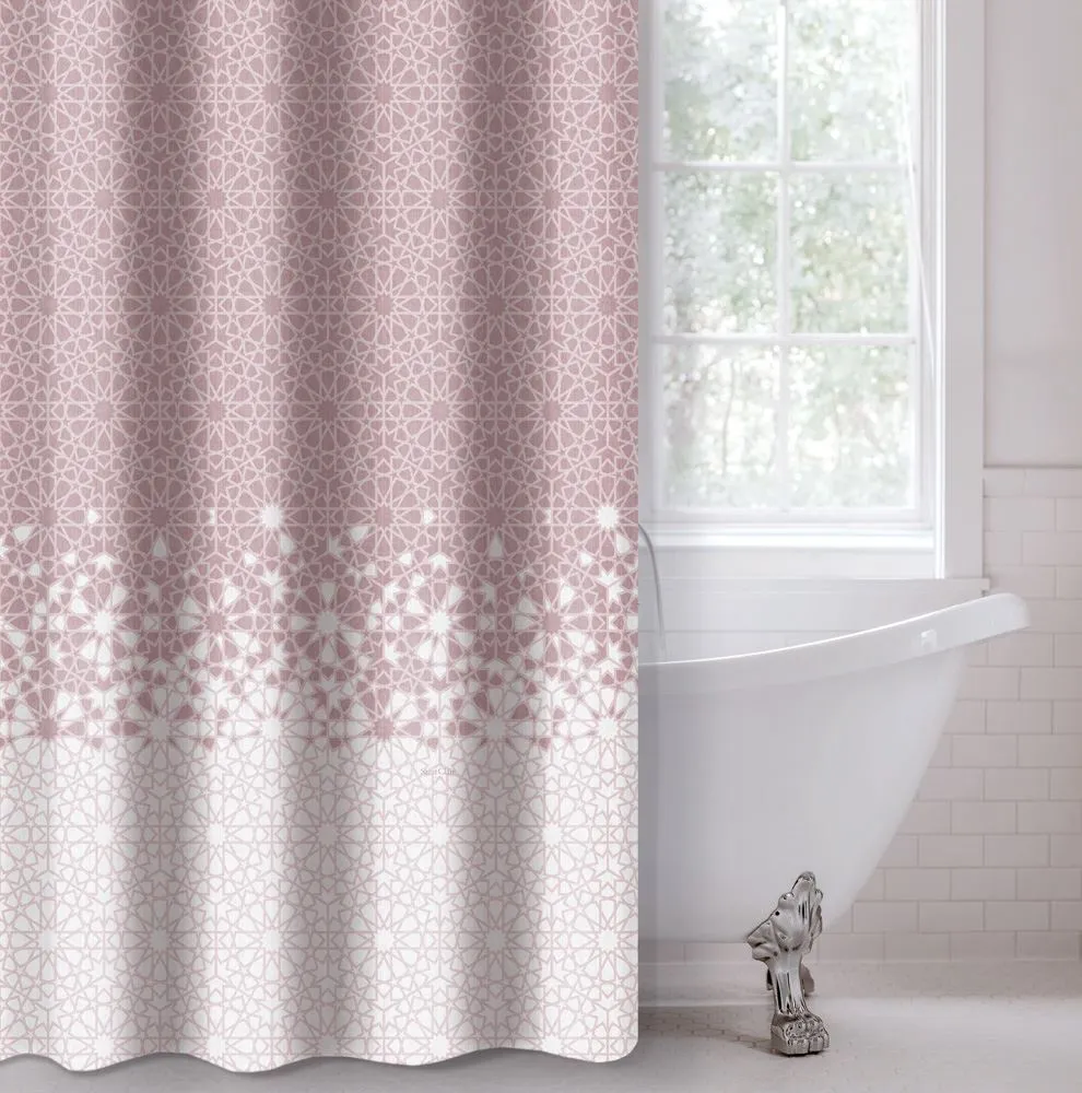 Κουρτίνα Μπάνιου Abstract Des 117 Pudra με Κρίκους 