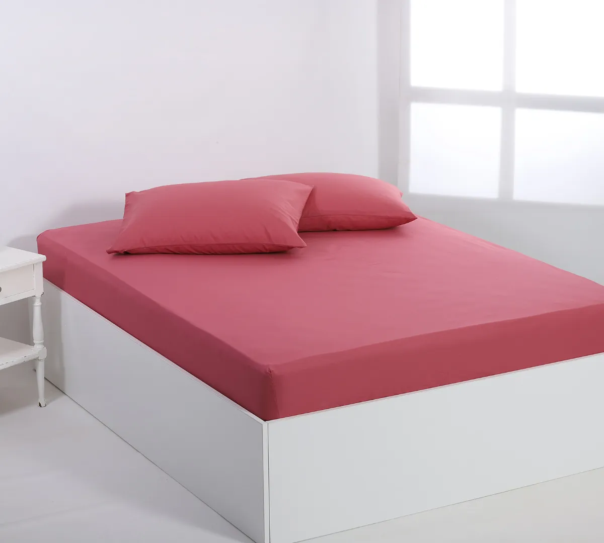 Βαμβακερό σεντόνι essentials (125cm x 200cm + 35cm) baroque rose