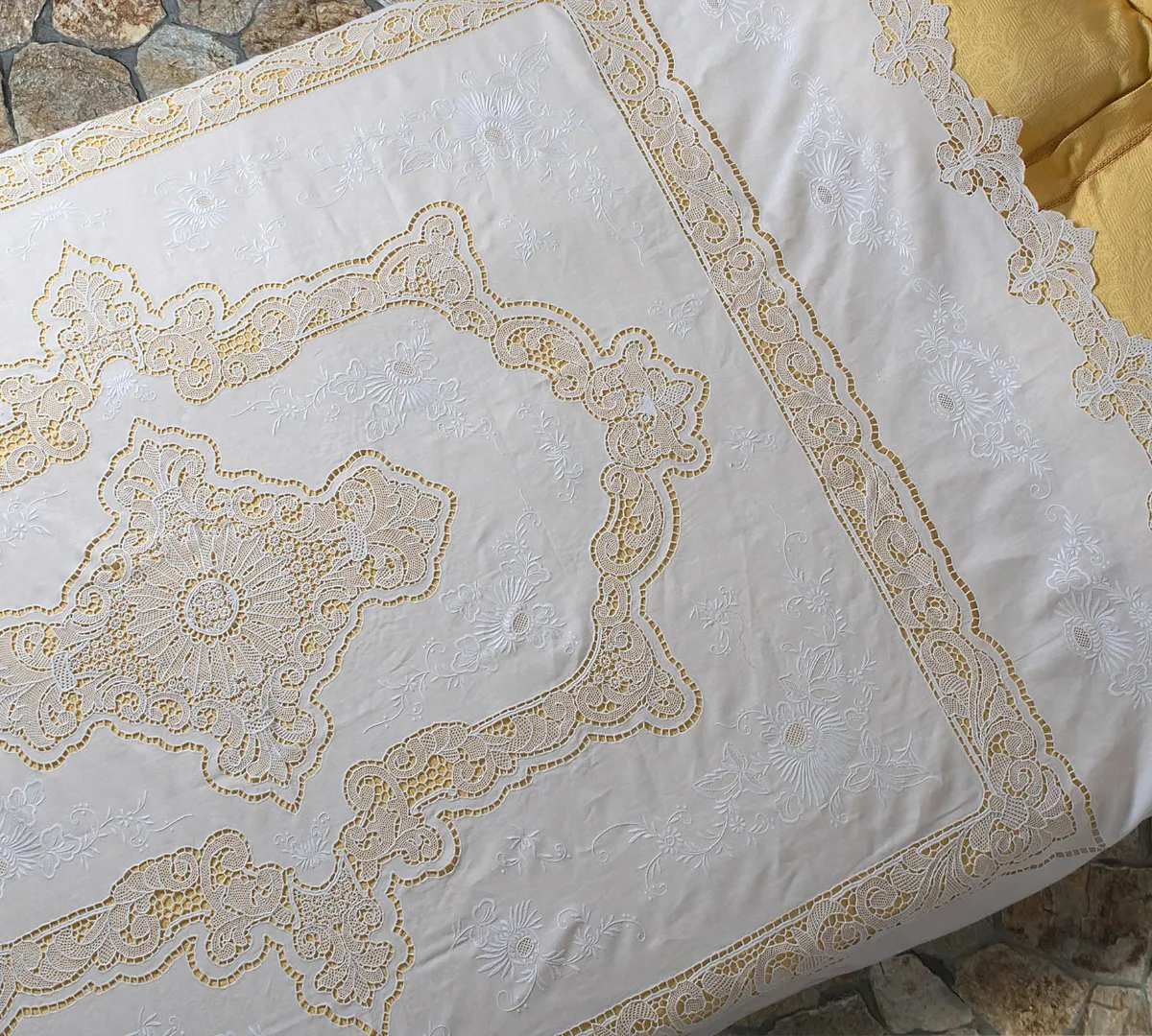 Χειροποίητη λινή κουβέρτα 779 (245cm x 280cm)