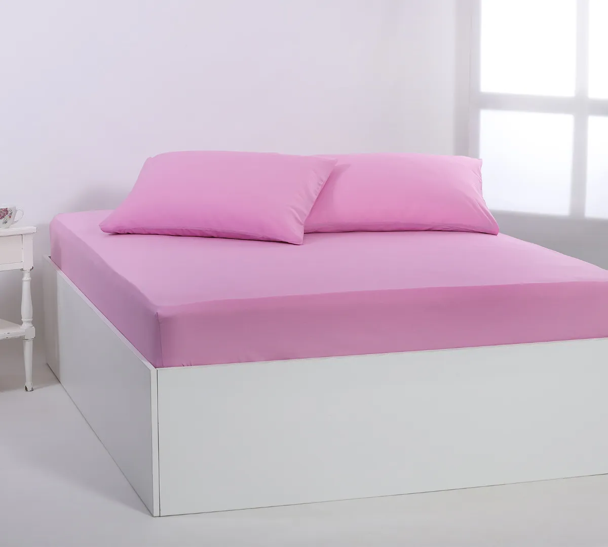 Βαμβακερό σεντόνι essentials (165cm x 200cm + 35cm) pastel levander