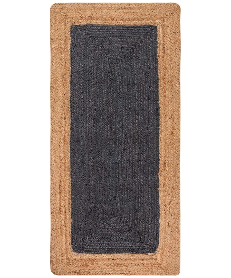 Χαλί γιούτα 1747 (70cm x 160cm) natural/dark grey