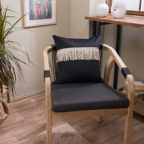 Μαξιλαροθήκη Velvet 06 Με Κρόσι - 45x45cm με γέμιση