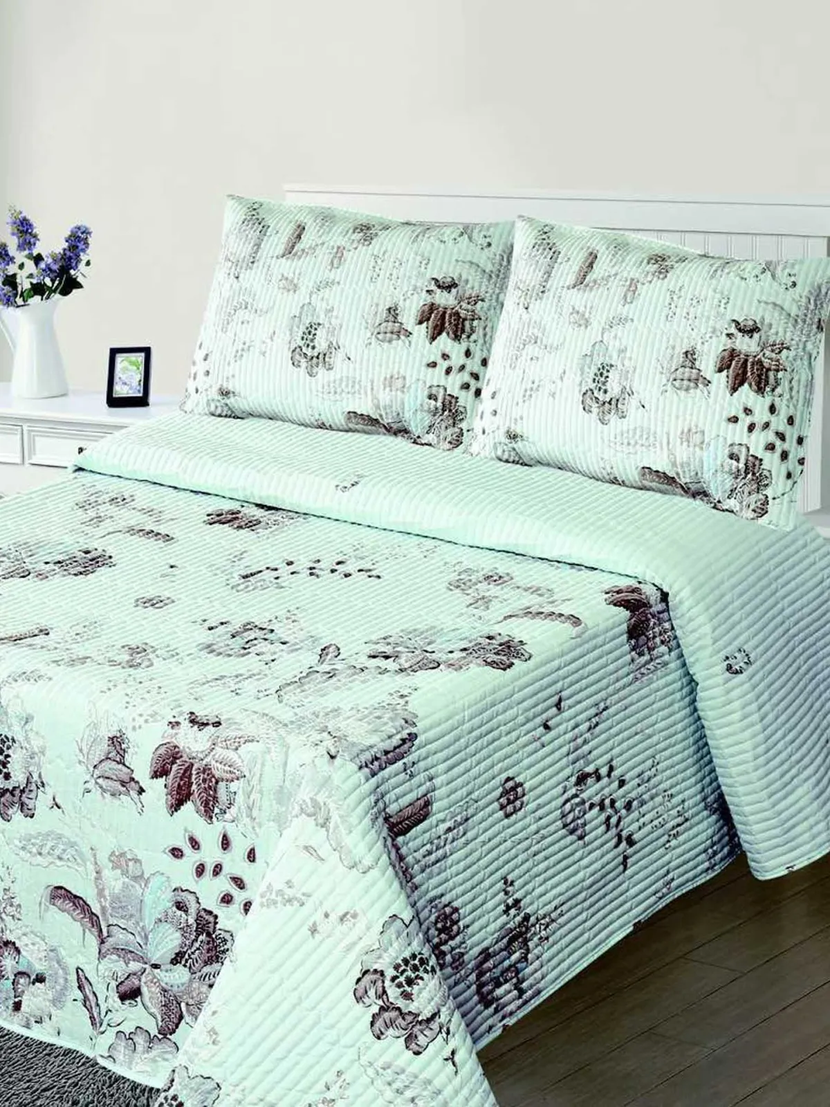 ΚΟΥΒΕΡΛΙ σετ (160cm x 220cm + 1 x 50cm x 70cm) 5305 σιέλ