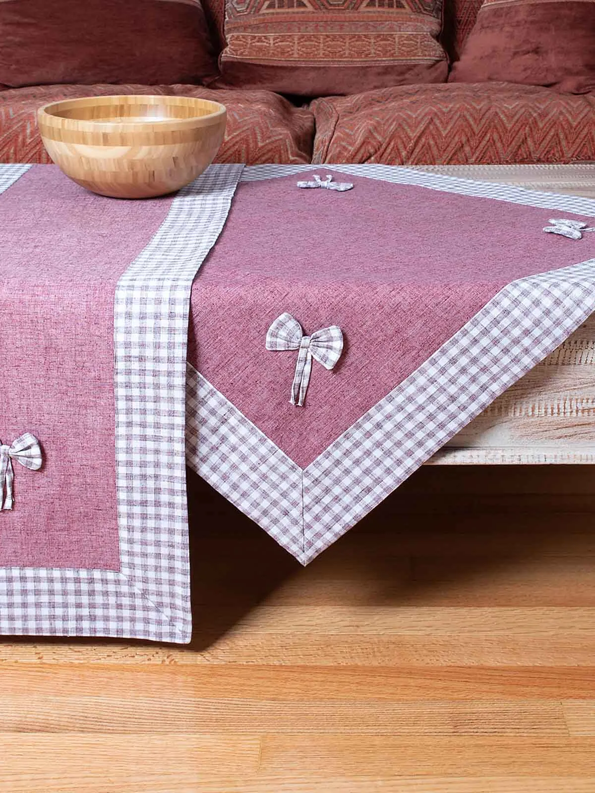 τραβέρσα (45cm x 170cm) bow μωβ