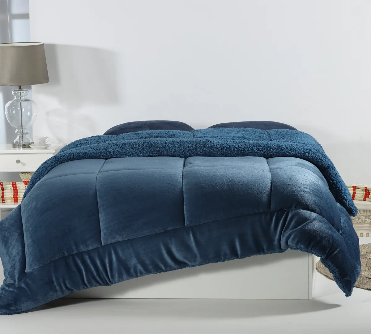 Κουβερτοπάπλωμα solid (240cm x 260cm) navy