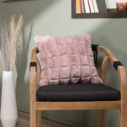 Γούνινη Μαξιλαροθήκη Cube 06 - 45x45cm