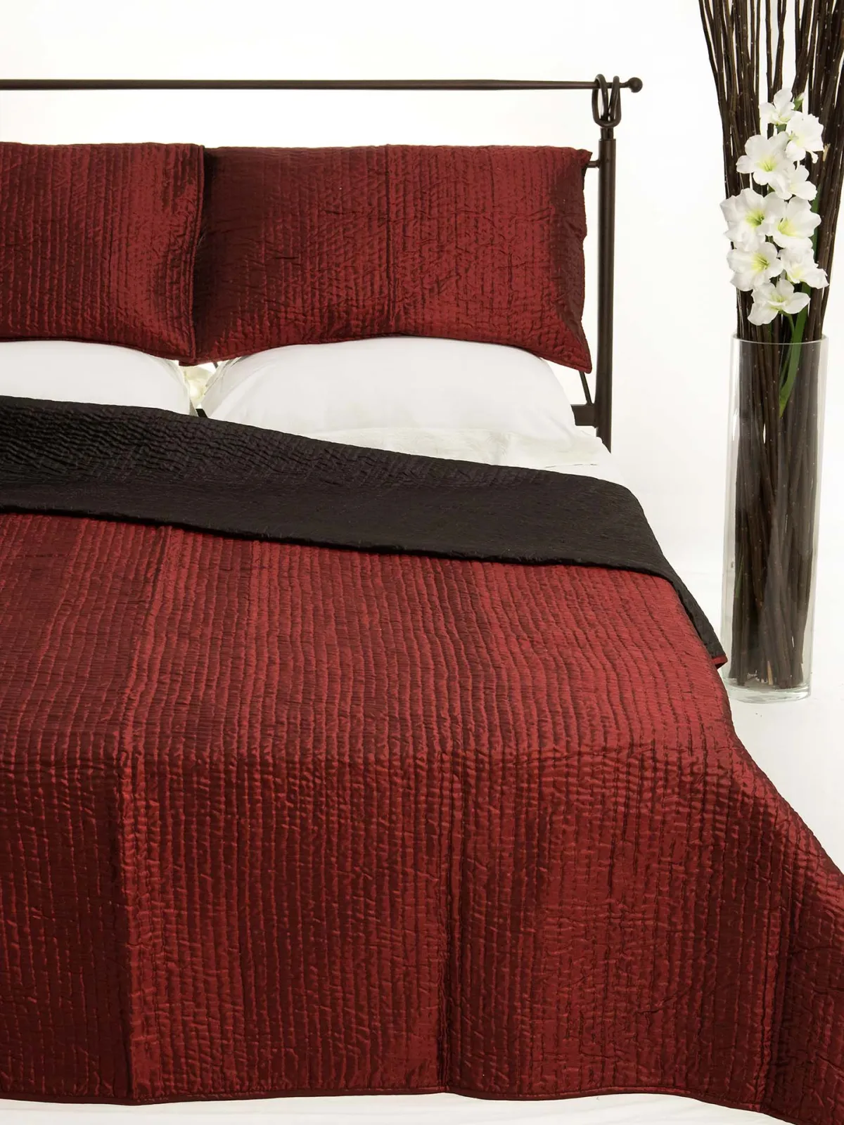 ΚΟΥΒΕΡΛΙ σετ (160cm x 220cm + 1 x 50cm x 70cm) 6330 μπορντώ