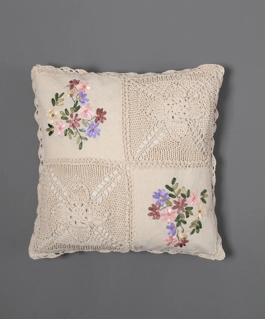 ΜΑΞΙΛΑΡΟΘΗΚΗ (40cm x 40cm) πλεκτό κορδέλα 1