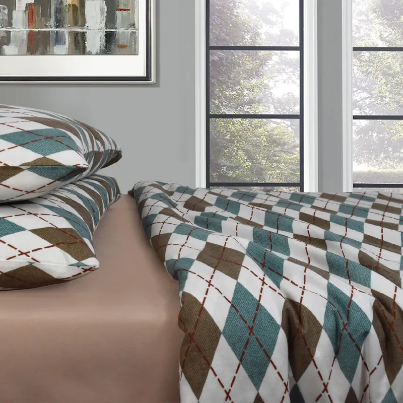 ΝΕΧΤ 3204 ΣΕΤ ΣΕΝΤΟΝΙΑ ΦΑΝΕΛΑ 100%CΟΤ. 240Χ260 ΑQUΑ  4ΤΕΜ