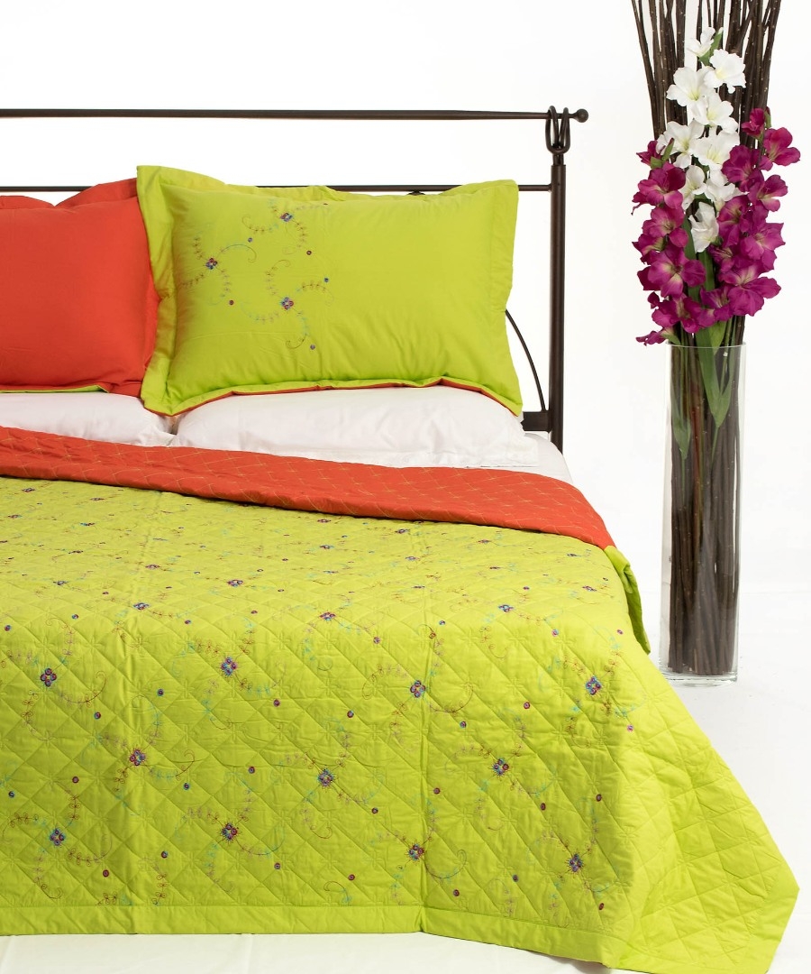 ΚΟΥΒΕΡΛΙ σετ (220cm x 240cm + 2 x 50cm x 70cm)  024 λαχανί