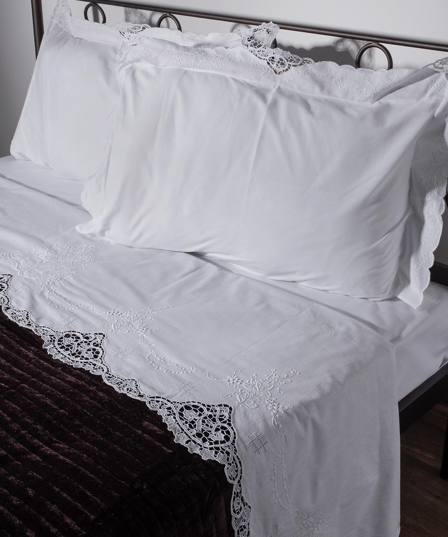 ΧΕΙΡΟΠΟΙΗΤΟ ΒΕΝΙΣ ΣΕΝΤΟΝΙ NG018 ΤΡΙΩΝ ΤΕΜΑΧΙΩΝ (225CM X 270CM) ΛΕΥΚΟ