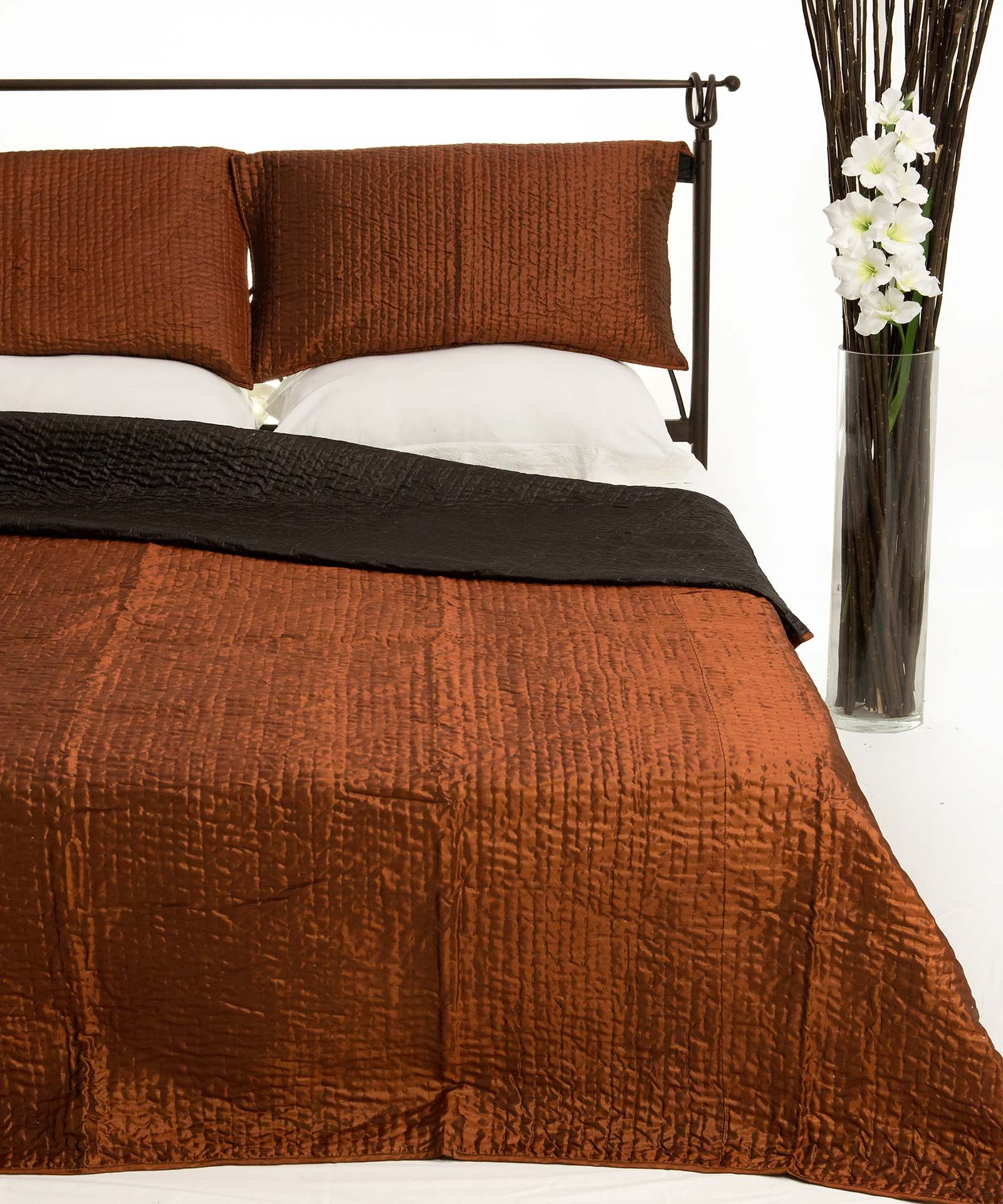 ΚΟΥΒΕΡΛΙ σετ (220cm x 240cm + 2 x 50cm x 70cm 6330 κεραμιδί