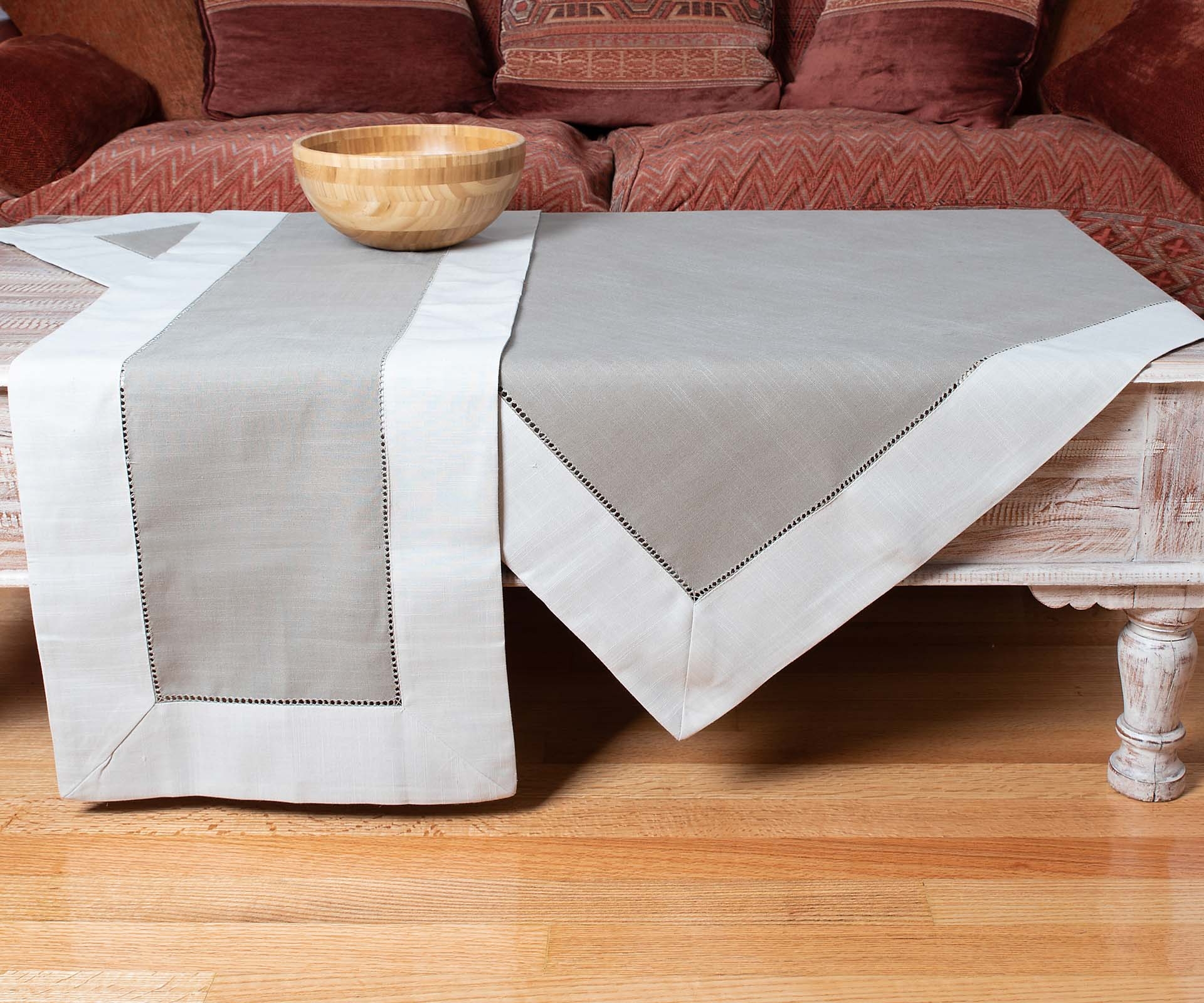 τραπεζοκαρέ (140cm x 140cm)  bg17 γκρι ανοιχτό/γκρι σκούρο