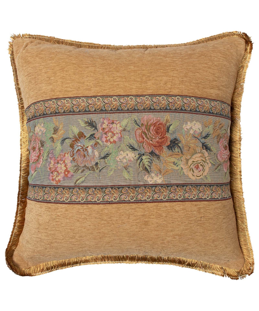 Μαξιλαροθήκη με κρόσσι 572 (45cm x 45cm) χρυσό