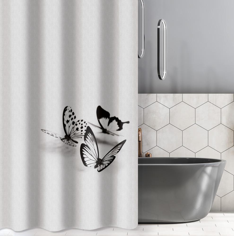 Κουρτίνα Μπάνιου Des 119 με Κρίκους 