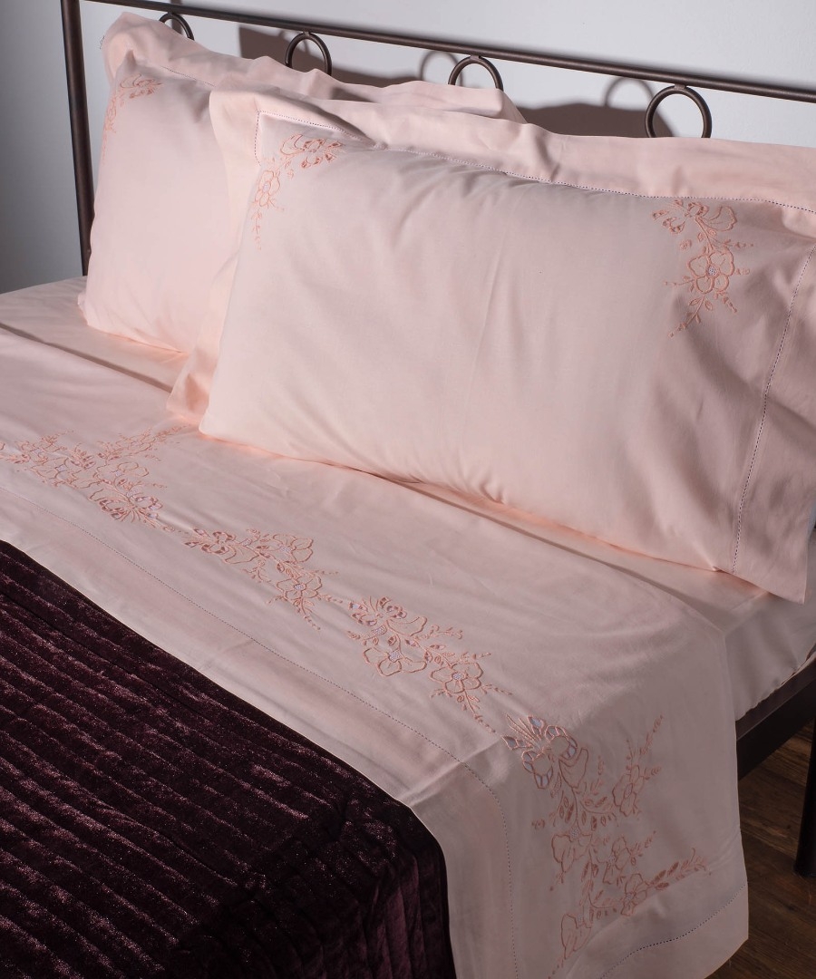 ΧΕΙΡΟΠΟΙΗΤΟ ΑΠΛΙΚΕ ΣΕΝΤΟΝΙ NJ01 ΤΕΣΣΑΡΩΝ ΤΕΜΑΧΙΩΝ (225CM X 270CM) ΡΟΖ