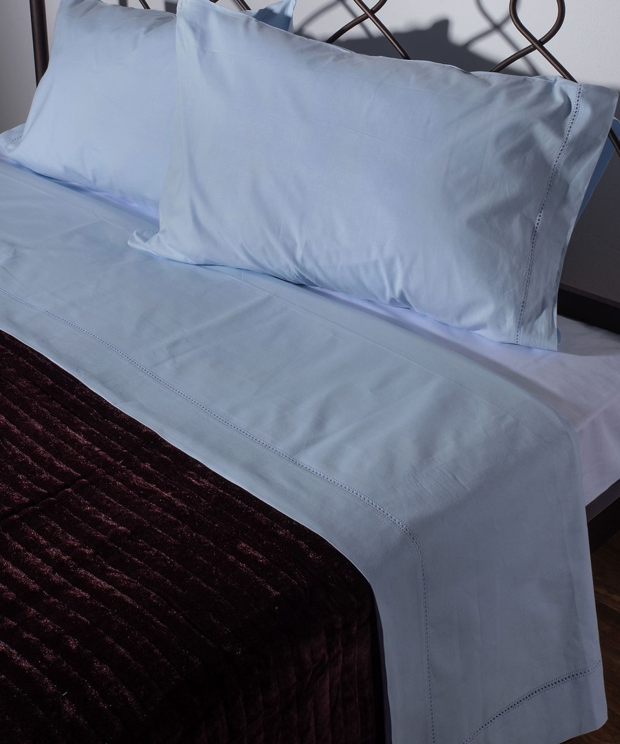 ΧΕΙΡΟΠΟΙΗΤΟ ΣΕΝΤΟΝΙ ΜΕ ΑΖΟΥΡ ΝΧ46 ΤΡΙΩΝ ΤΕΜΑΧΙΩΝ (225CM X 250CM) ΣΙΕΛ