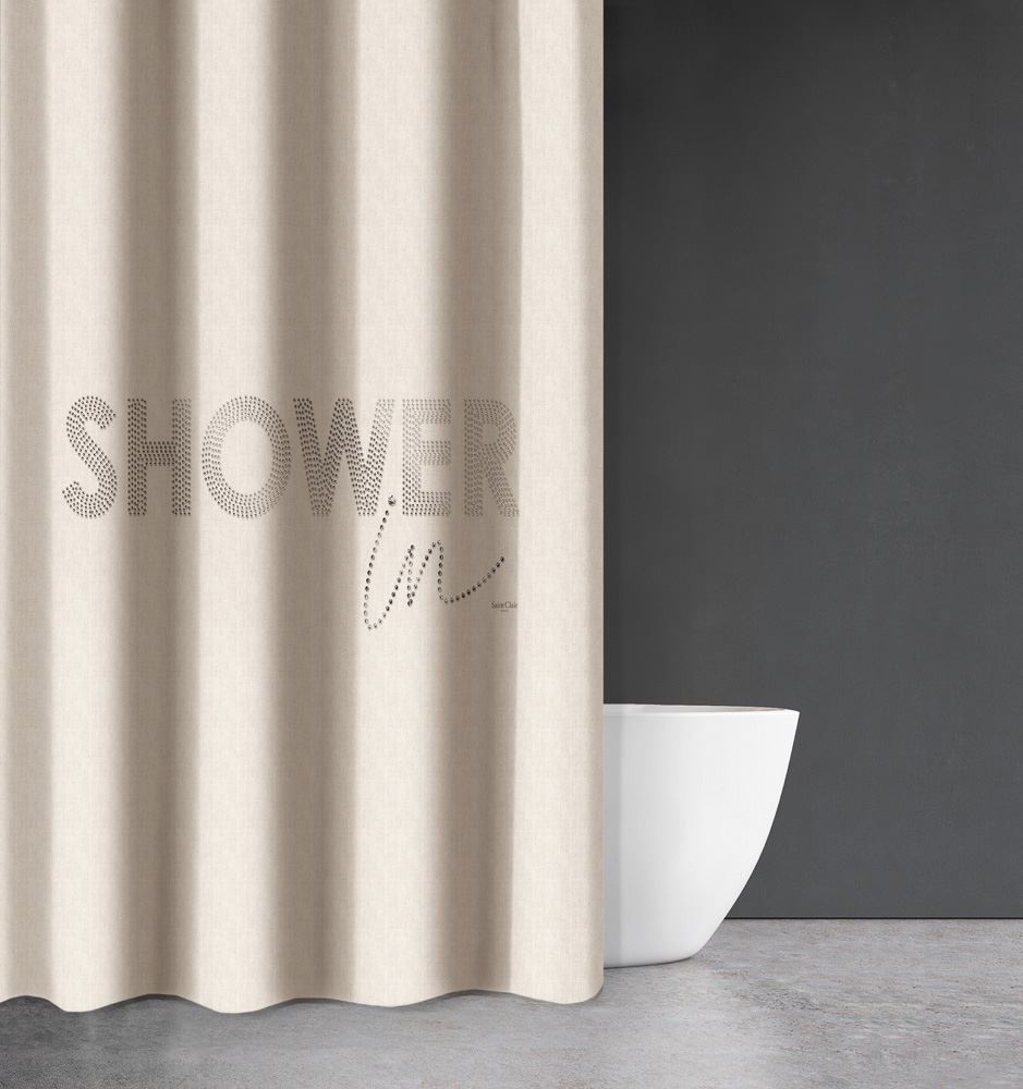 Κουρτίνα Μπάνιου Abstract Des 111 με Κρίκους 