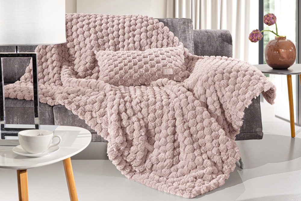 Ριχτάρι Elixir Old Pink + Διακοσμητικό Μαξιλάρι