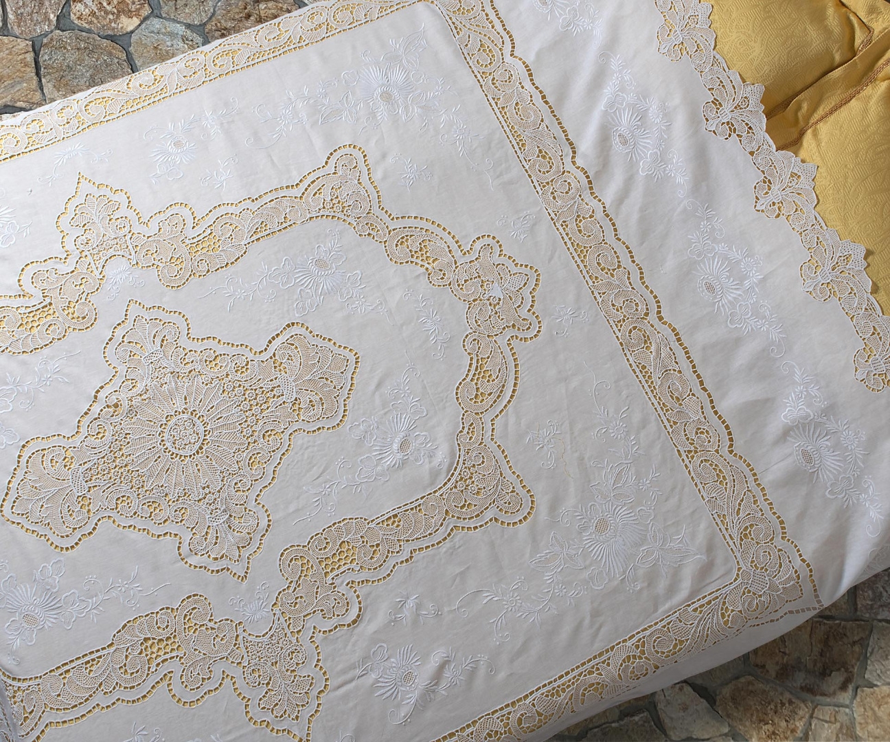 Χειροποίητη λινή κουβέρτα 779 (245cm x 280cm)