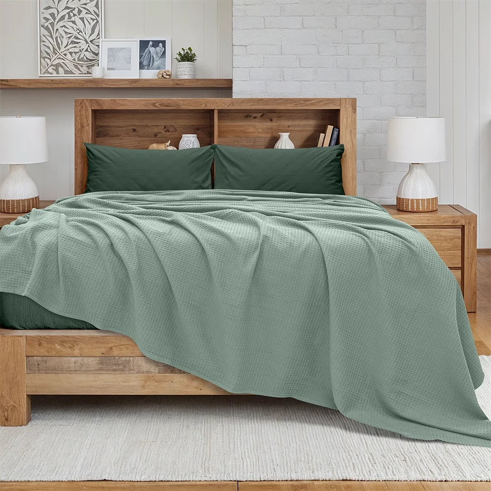 LINO Κουβέρτα Ημίδιπλη (170x240) Πικέ Cocoon Μέντα