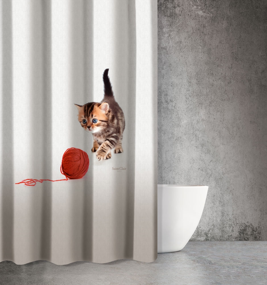 Κουρτίνα Μπάνιου Animal Des 210 με Κρίκους 