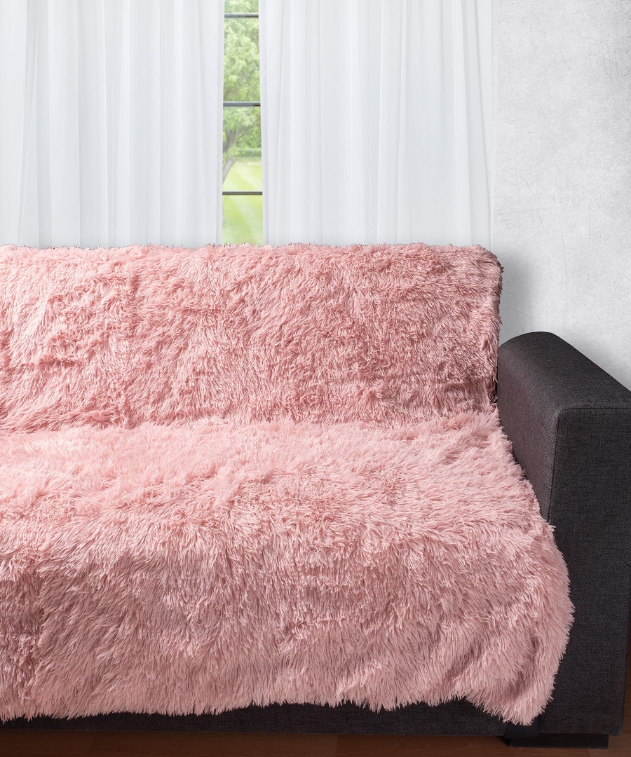 Διακοσμητικό μαλλιαρό ριχτάρι 5336 (145cm x 195cm) ροζ