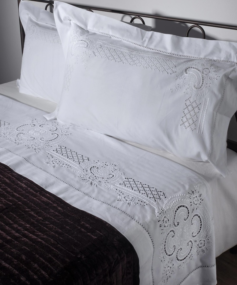 ΧΕΙΡΟΠΟΙΗΤΟ ΣΕΝΤΟΝΙ 710 ΤΡΙΩΝ ΤΕΜΑΧΙΩΝ (225CM X 270CM) ΛΕΥΚΟ