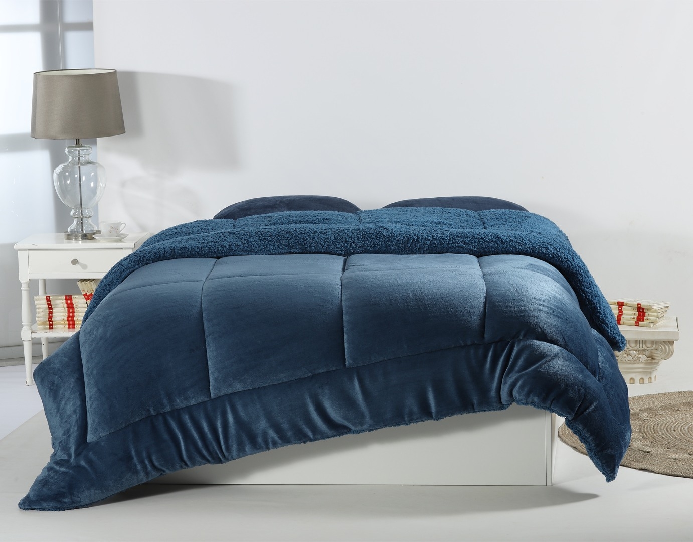 Κουβερτοπάπλωμα solid (240cm x 260cm) navy