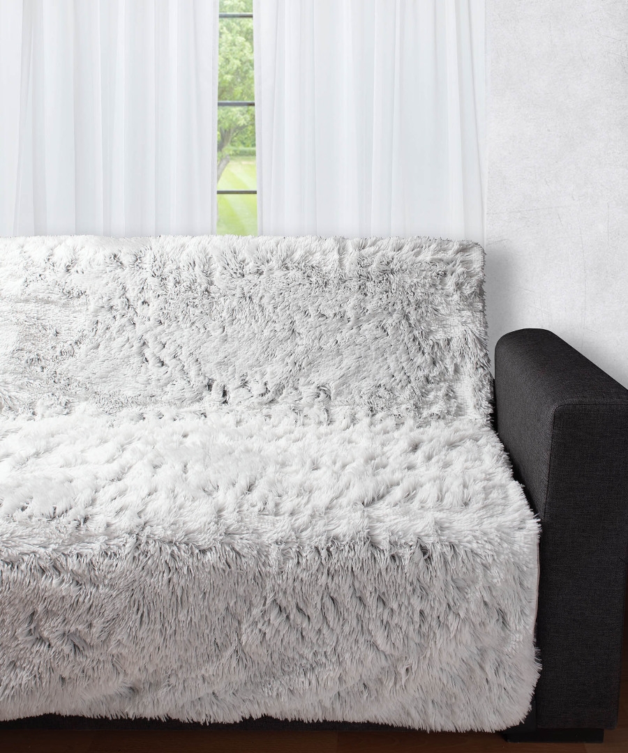 Διακοσμητικό μαλλιαρό ριχτάρι 5336 (145cm x 195cm) δίχρωμο/γκρί βάση