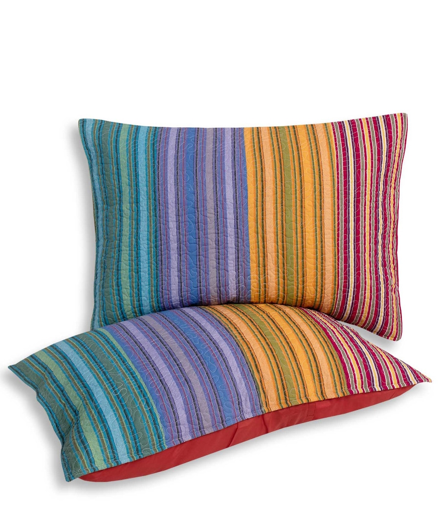 Μαξιλαροθήκη patch (50cm x 72cm) ριγέ μώβ τεμάχιο