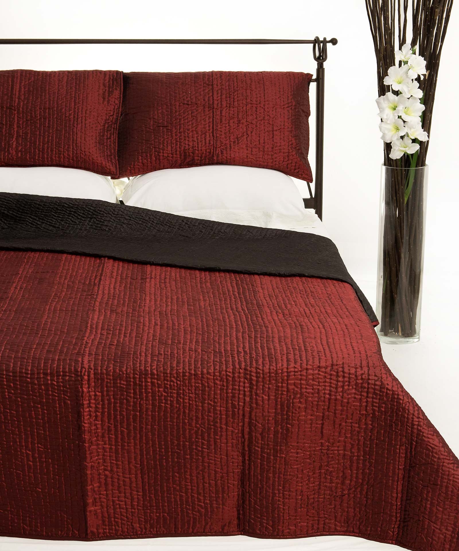 ΚΟΥΒΕΡΛΙ σετ (160cm x 220cm + 1 x 50cm x 70cm) 6330 μπορντώ