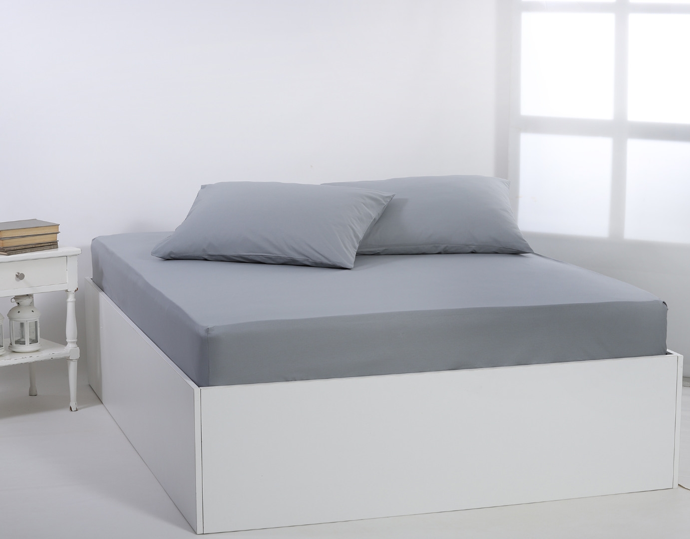 Βαμβακερό σεντόνι essentials (165cm x 200cm + 35cm) quarry