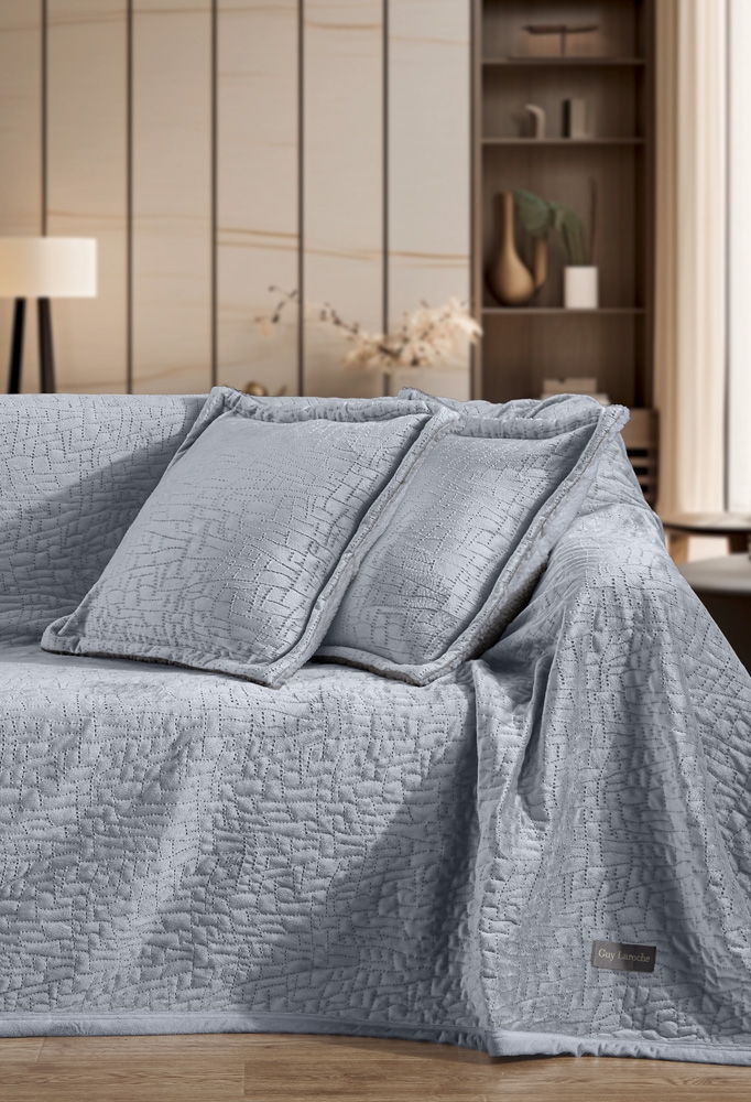 Ριχτάρι Bolzano Silver + Διακοσμητικό Μαξιλάρι