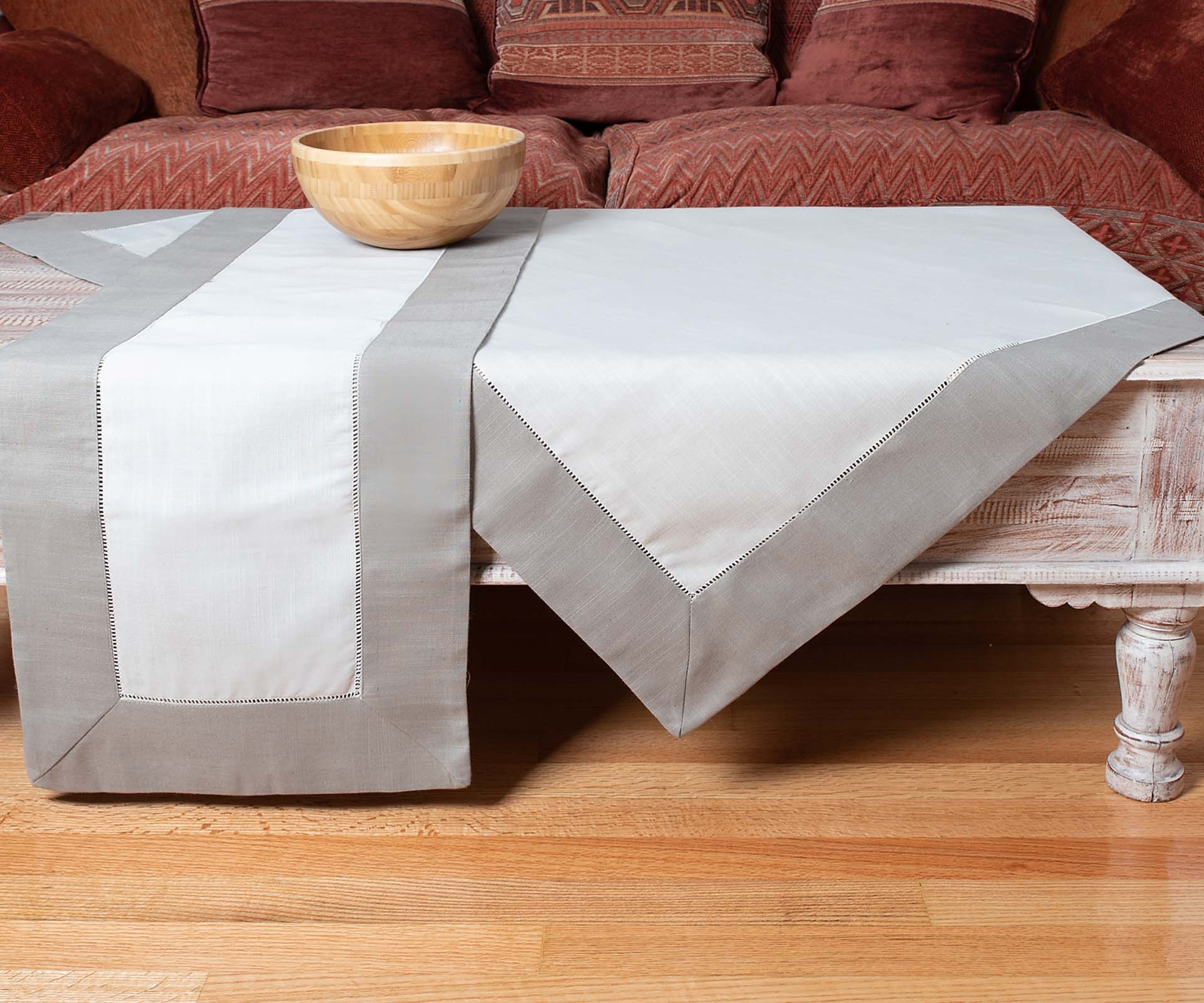 τραπεζοκαρέ (140cm x 140cm)  bg17 γκρι σκούρο/γκρι ανοιχτό