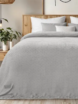 LINO Κουβέρτα Υπέρδιπλη (220x240) Flannel Lofti Ασημί