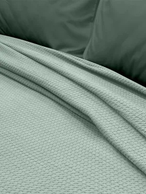 LINO Κουβέρτα Ημίδιπλη (170x240) Πικέ Cocoon Μέντα