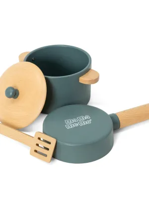Σετ Ξύλινη Κατσαρόλα και Τηγάνι - Mama Memo