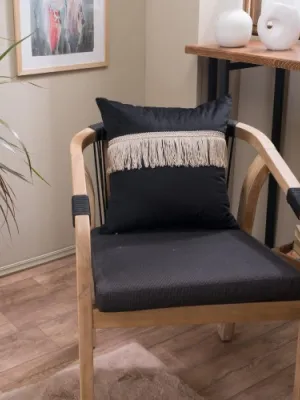 Μαξιλαροθήκη Velvet 06 Με Κρόσι - 45x45cm