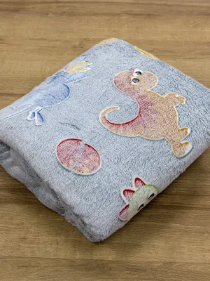 LINO ΚΟΥΒΕΡΤΑ FLEECE ΦΩΣΦΟΡΙΖΕ VOLCANO GREY-CIEL 160X220