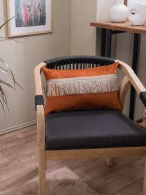 Μαξιλαροθήκη Velvet 05 Με Κρόσι - 30x50cm