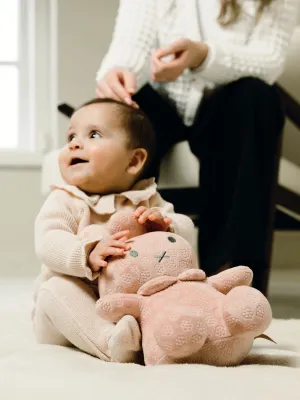 Λούτρινο Από Βελουτέ Ύφασμα 30cm Ροζ Miffy Flowers