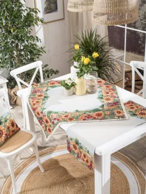 Καρέ &amp; Τραβέρσα Sunflower (Σετ 2τεμ.) - 100x100cm &amp; 40x100cm